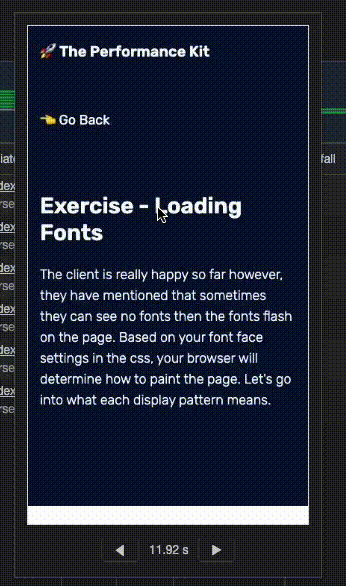 Before shot of the improvement to the fonts